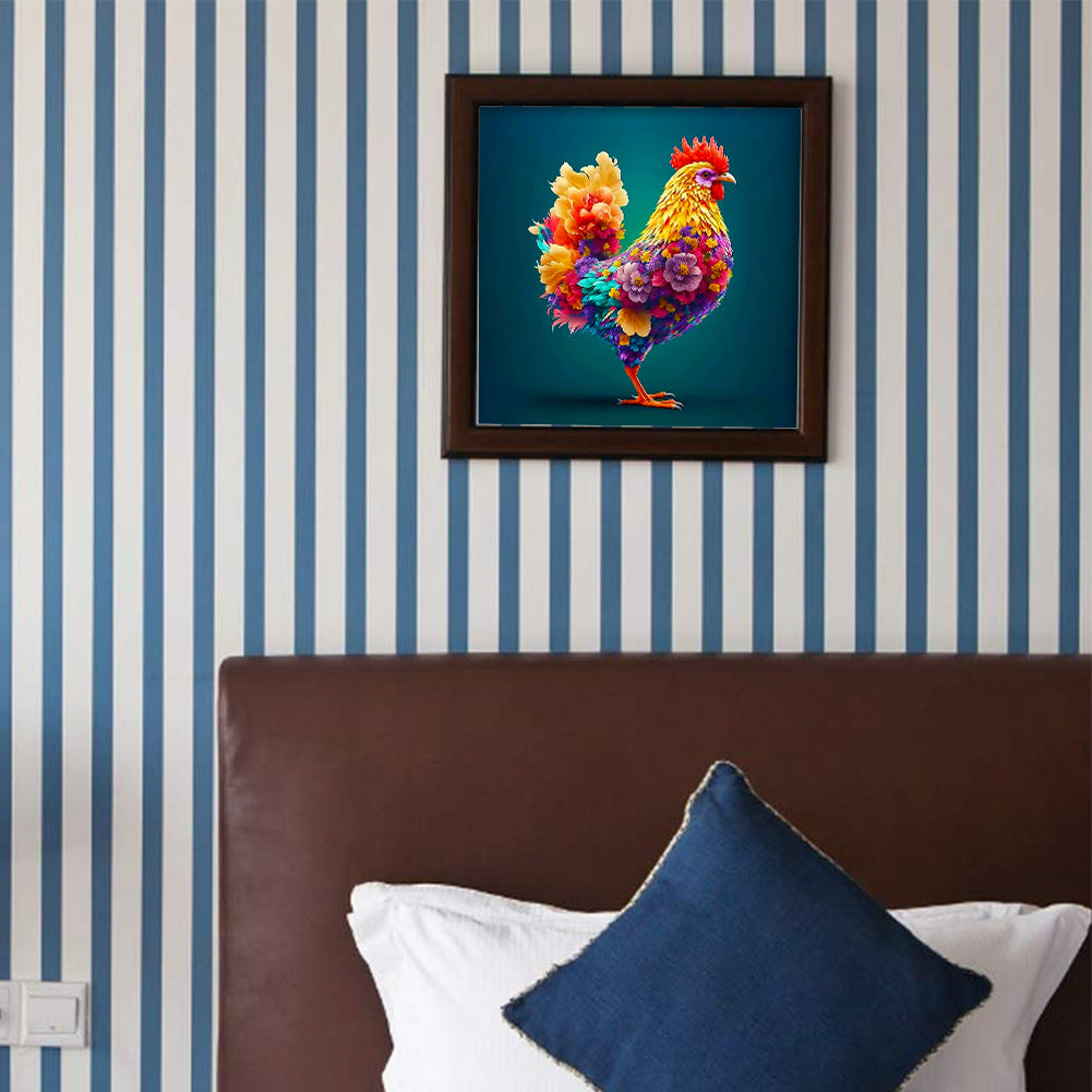 12 Zodiac Chickens - Full Round Drill Diamond Painting 30*30CM