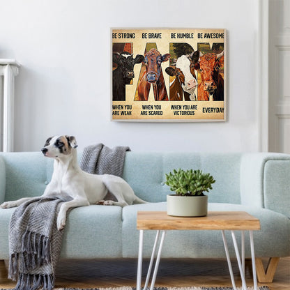 Farm Cow - Full Round Drill Diamond Painting 60*40CM