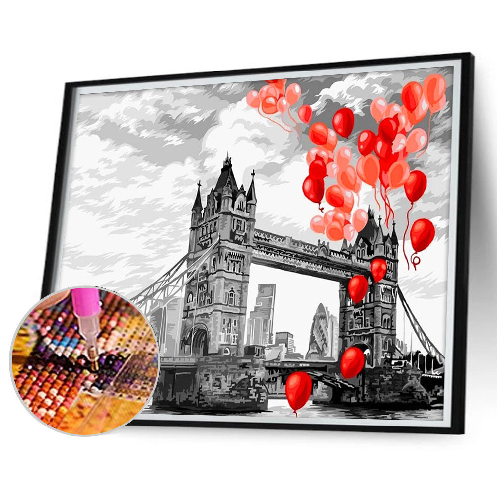 A Touch Of Red Scenery - Full Round Drill Diamond Painting 40*30CM