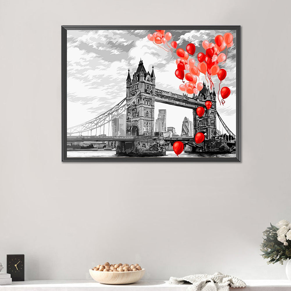 A Touch Of Red Scenery - Full Round Drill Diamond Painting 40*30CM