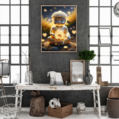 Halo Buddha Statue - Full Round Drill Diamond Painting 30*40CM
