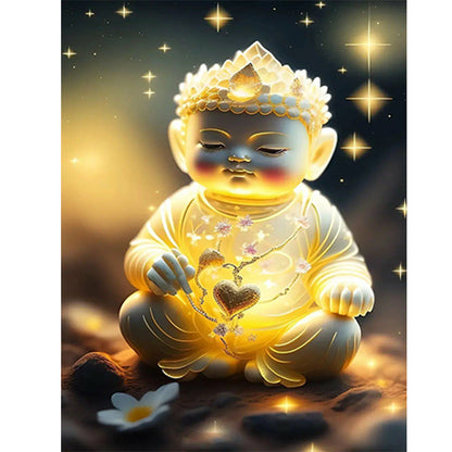Halo Buddha Statue - Full Round Drill Diamond Painting 30*40CM