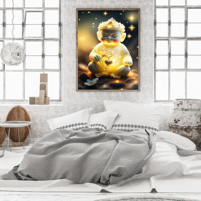 Halo Buddha Statue - Full Round Drill Diamond Painting 30*40CM