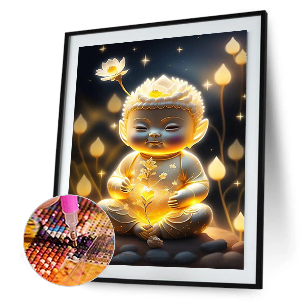 Halo Buddha Statue - Full Round Drill Diamond Painting 30*40CM