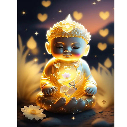 Halo Buddha Statue - Full Round Drill Diamond Painting 30*40CM