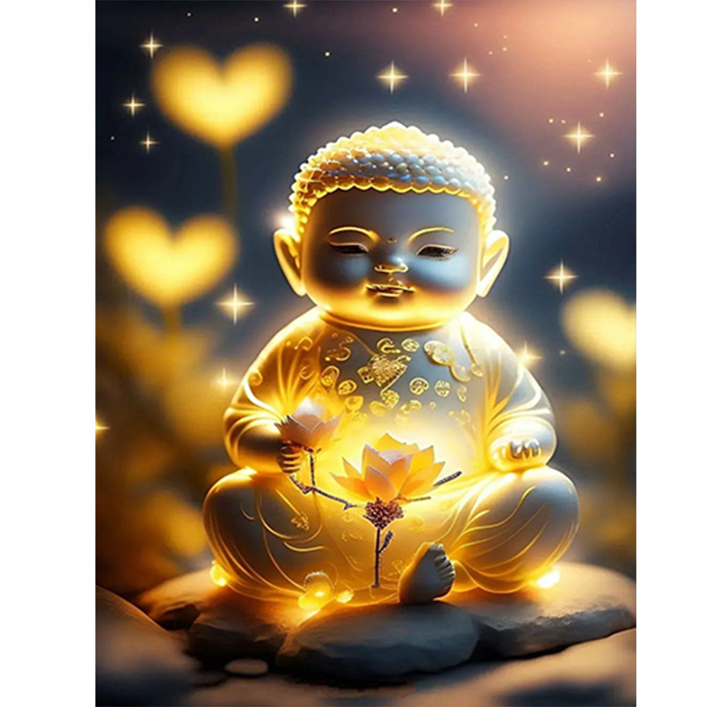 Halo Buddha Statue - Full Round Drill Diamond Painting 30*40CM