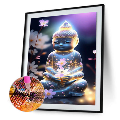 Halo Buddha Statue - Full Round Drill Diamond Painting 30*40CM