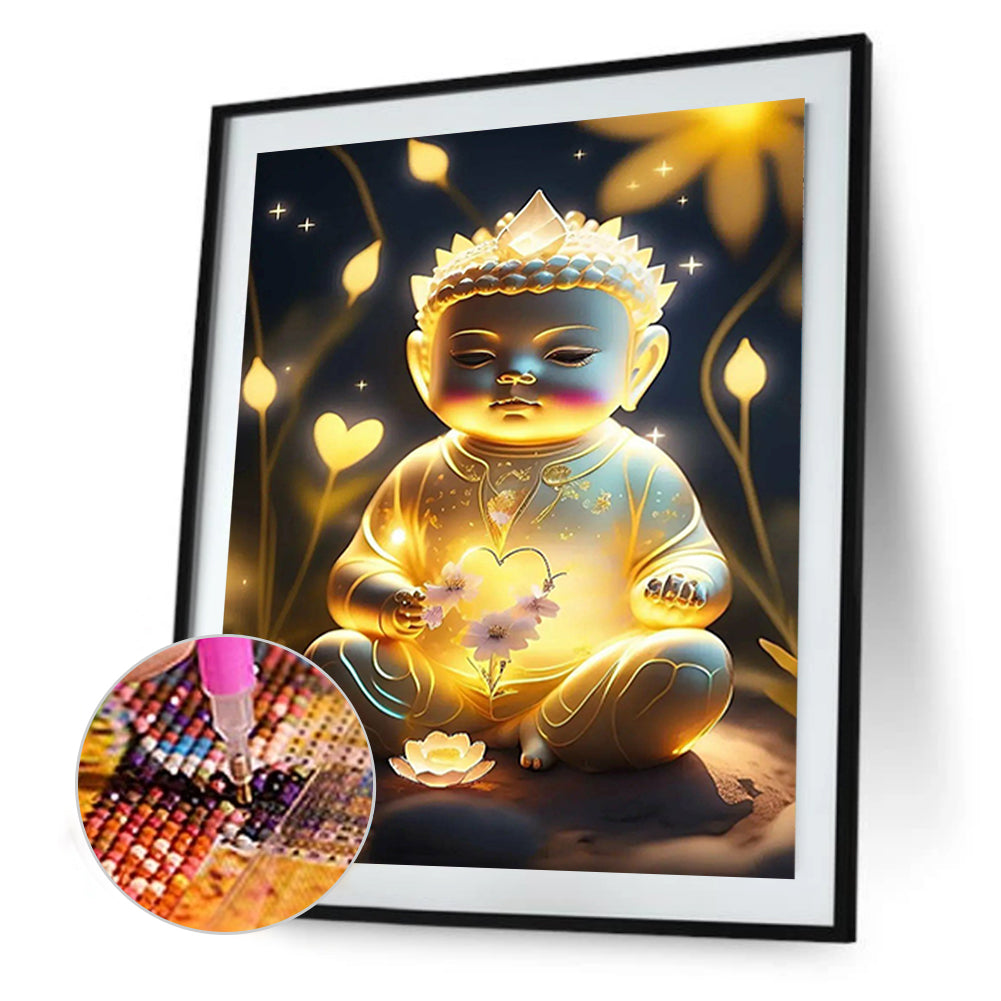 Halo Buddha Statue - Full Round Drill Diamond Painting 30*40CM