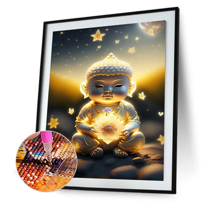 Halo Buddha Statue - Full Round Drill Diamond Painting 30*40CM