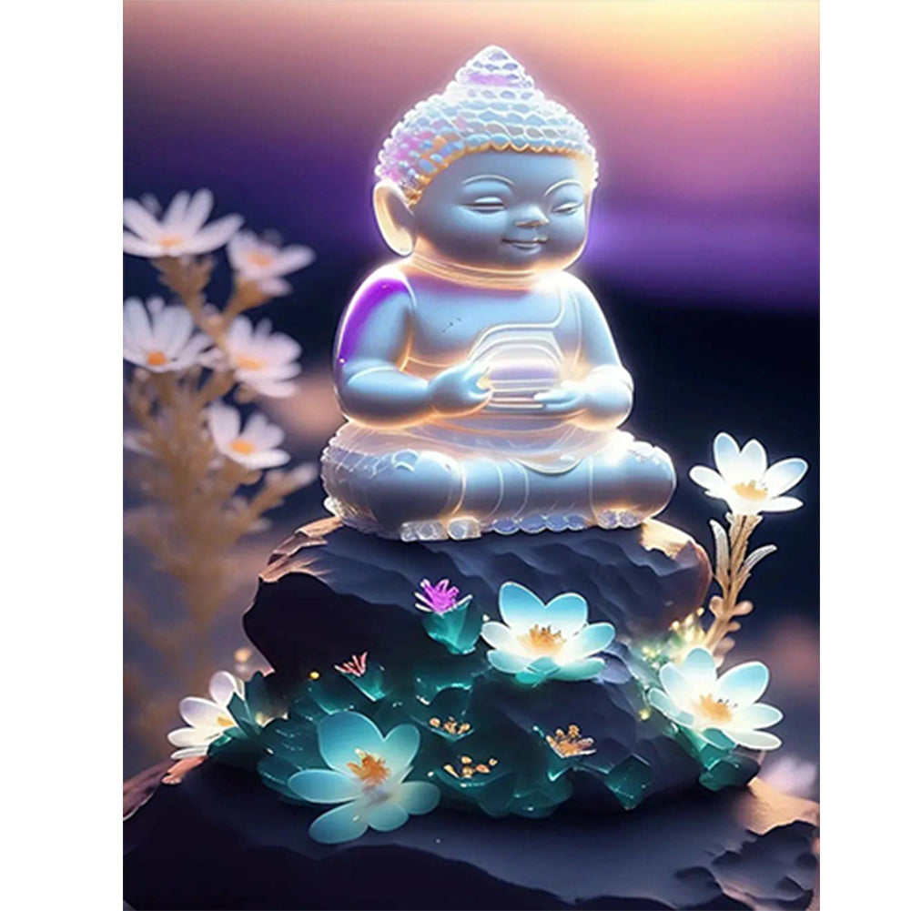 Halo Buddha Statue - Full Round Drill Diamond Painting 30*40CM