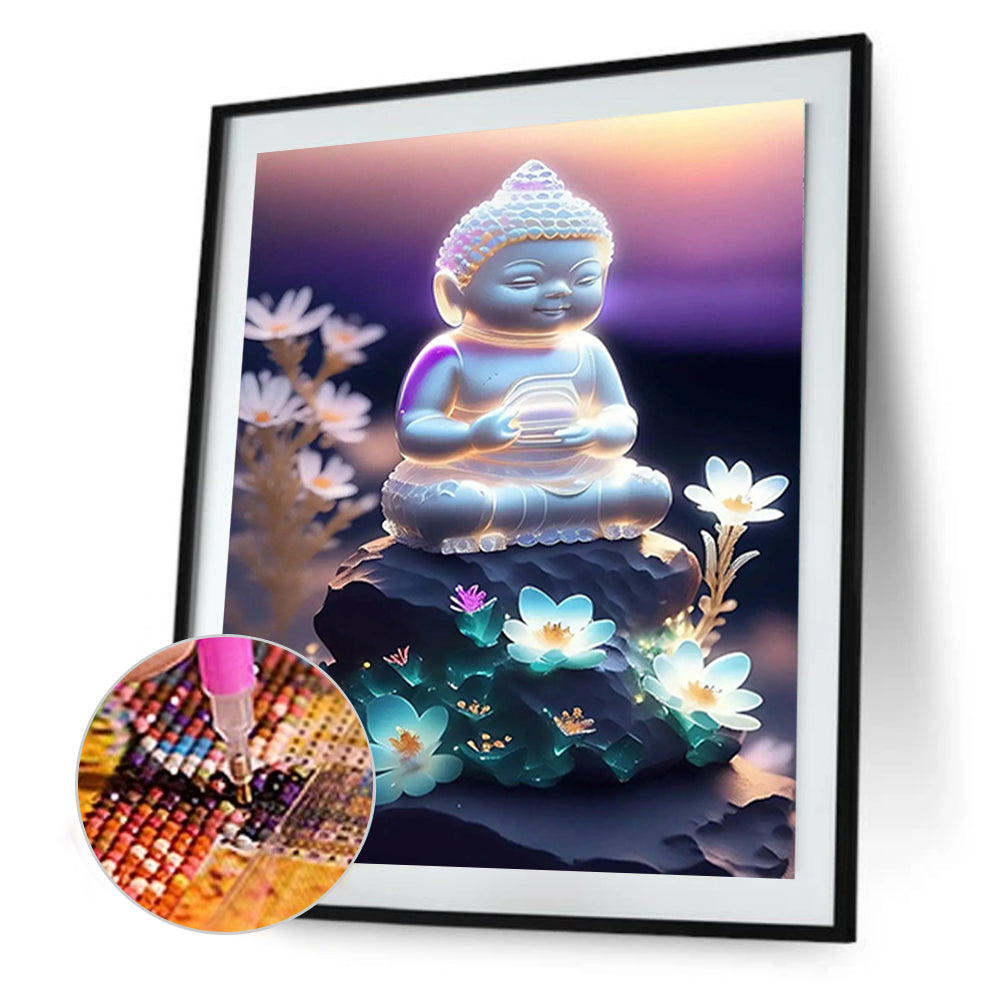 Halo Buddha Statue - Full Round Drill Diamond Painting 30*40CM