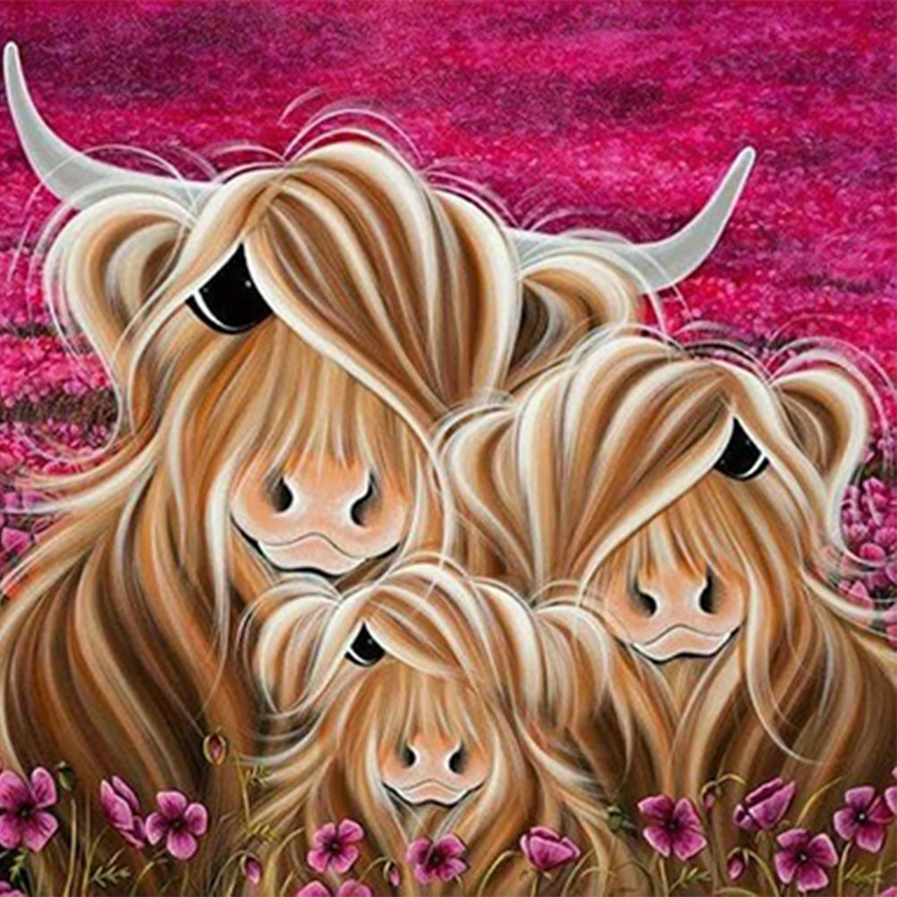 A Pair Of Yaks - Full Round Drill Diamond Painting 40*40CM