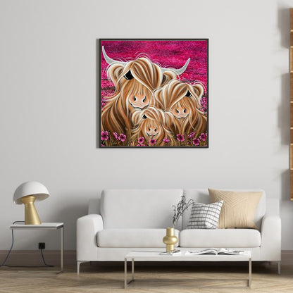 A Pair Of Yaks - Full Round Drill Diamond Painting 40*40CM