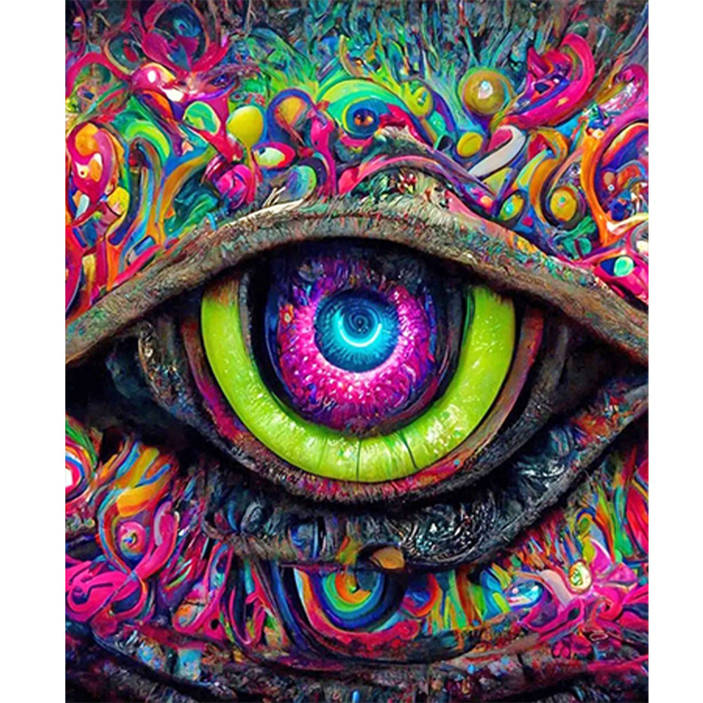 Psychedelic Eye - Full Round Drill Diamond Painting 30*35CM
