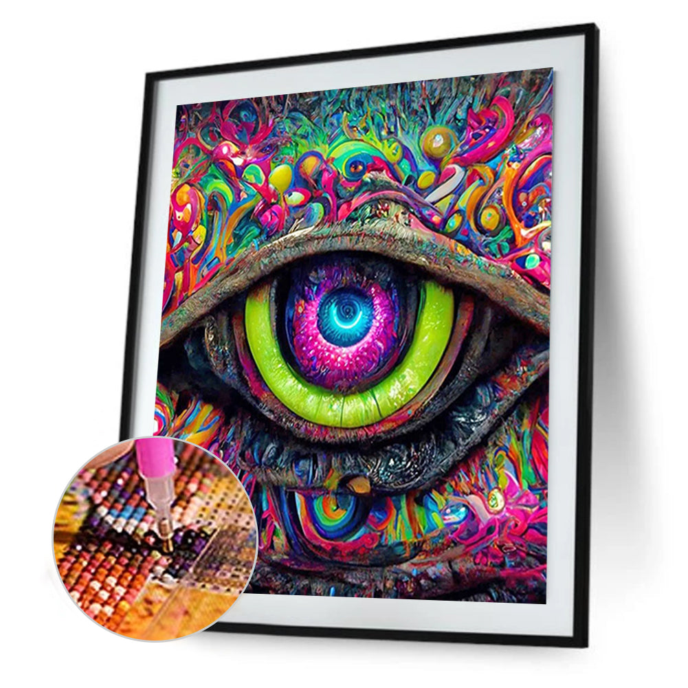 Psychedelic Eye - Full Round Drill Diamond Painting 30*35CM
