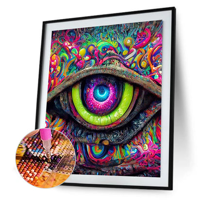 Psychedelic Eye - Full Round Drill Diamond Painting 30*35CM