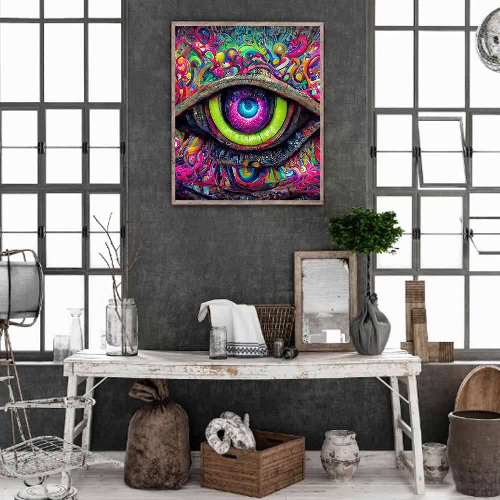 Psychedelic Eye - Full Round Drill Diamond Painting 30*35CM