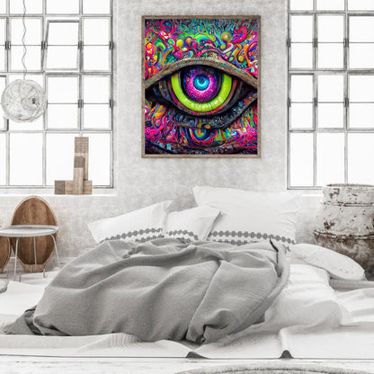 Psychedelic Eye - Full Round Drill Diamond Painting 30*35CM
