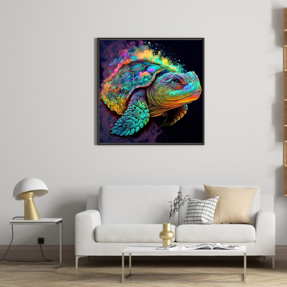 Colored Sea Turtle - Full Round Drill Diamond Painting 30*30CM