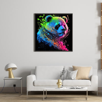 Colorful Panda - Full Round Drill Diamond Painting 30*30CM