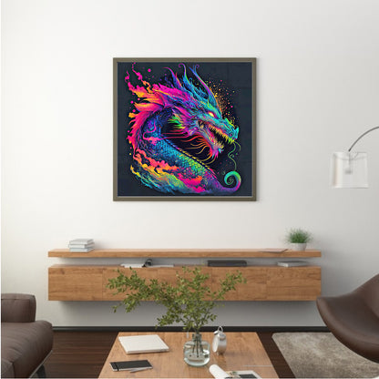 Colorful Dragon - Full Round Drill Diamond Painting 30*30CM