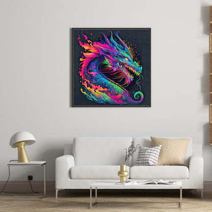 Colorful Dragon - Full Round Drill Diamond Painting 30*30CM