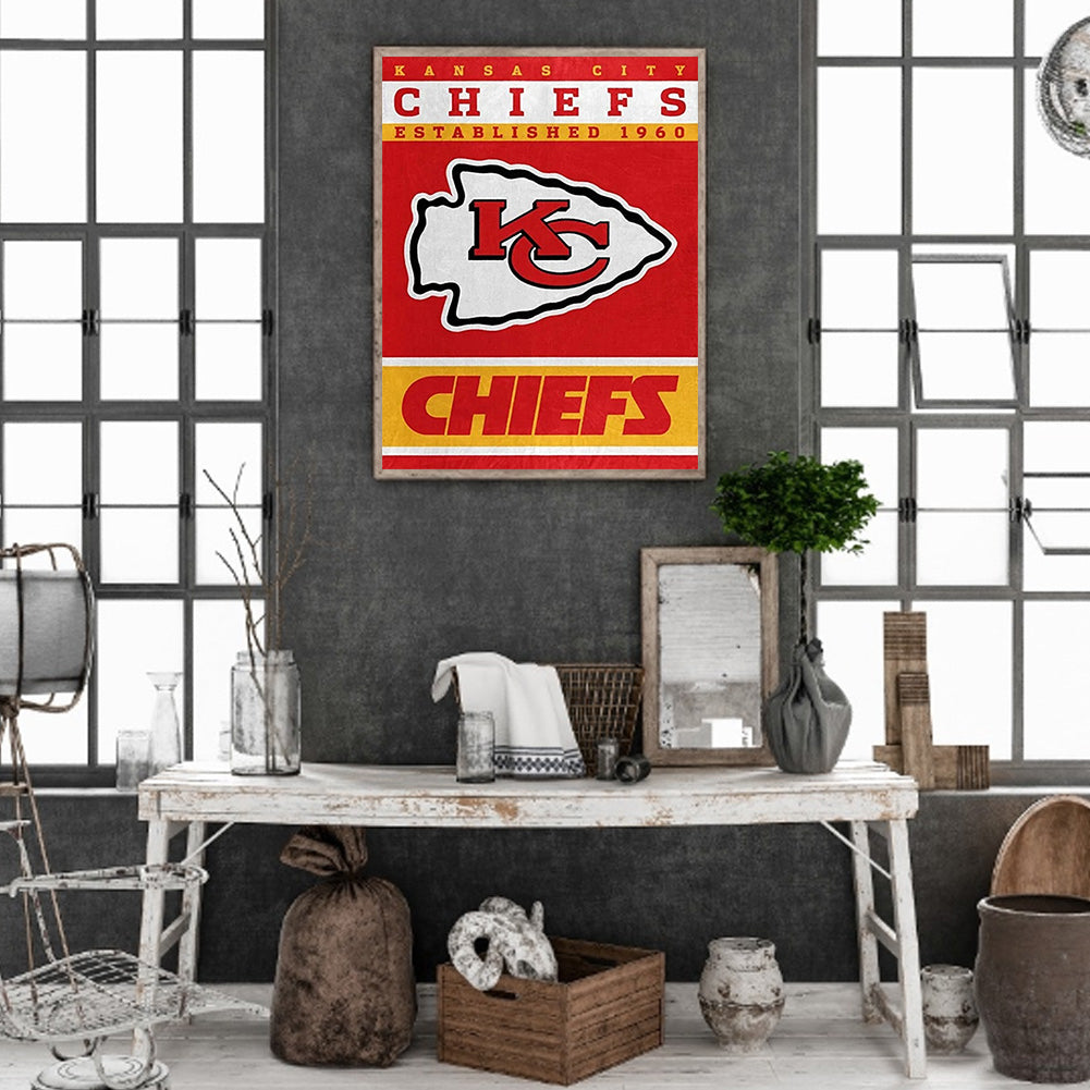 Kansas City Chiefs - Full Round Drill Diamond Painting 40*50CM