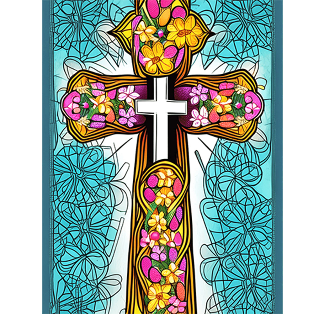 Cross - Full Round Drill Diamond Painting 30*40CM