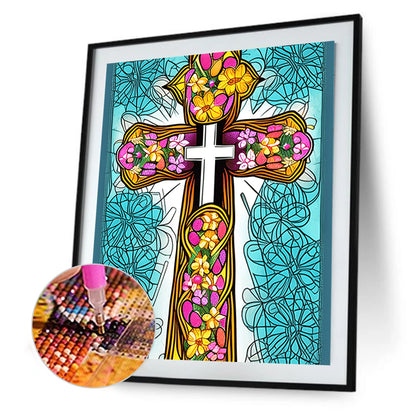 Cross - Full Round Drill Diamond Painting 30*40CM