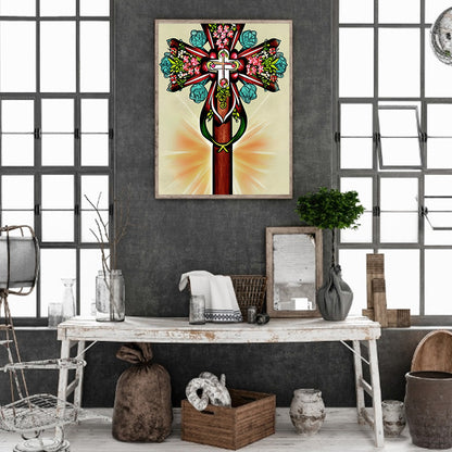 Cross - Full Round Drill Diamond Painting 30*40CM