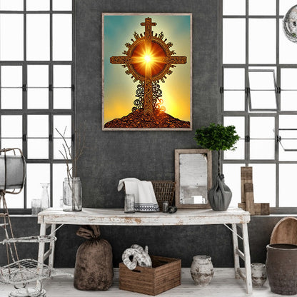 Cross - Full Round Drill Diamond Painting 30*40CM