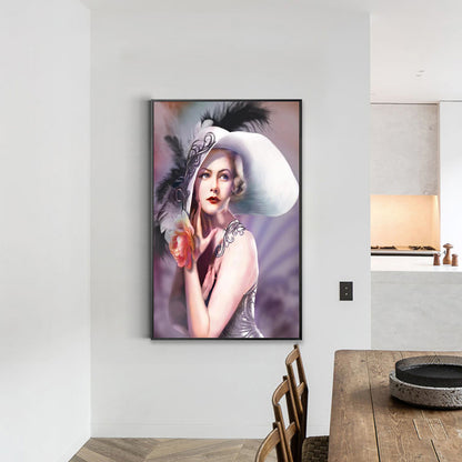 Lady - Full Round Drill Diamond Painting 30*50CM