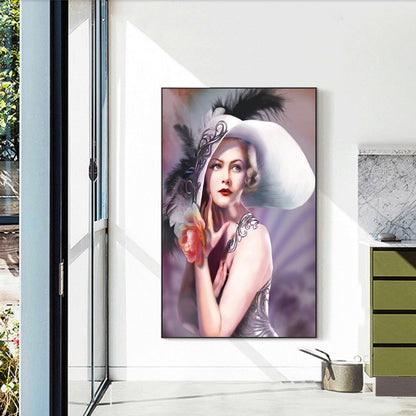 Lady - Full Round Drill Diamond Painting 30*50CM