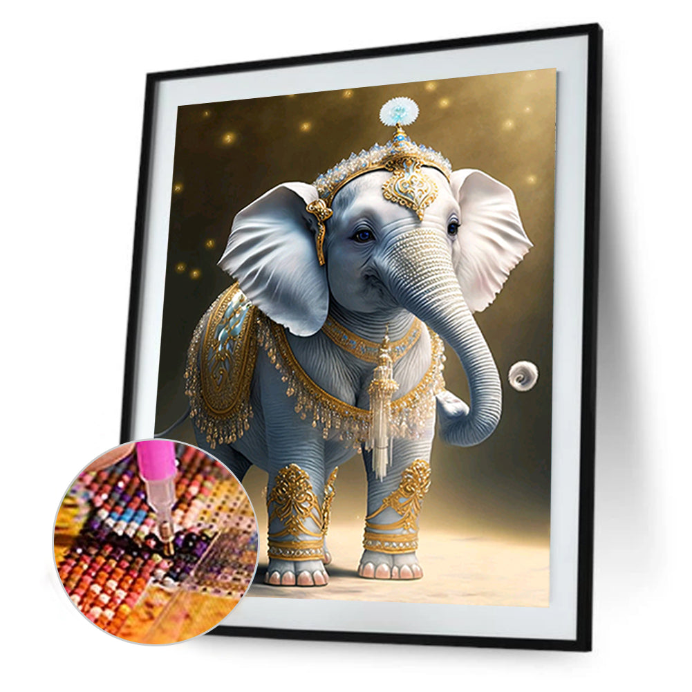 Elephant - Full Round Drill Diamond Painting 30*40CM