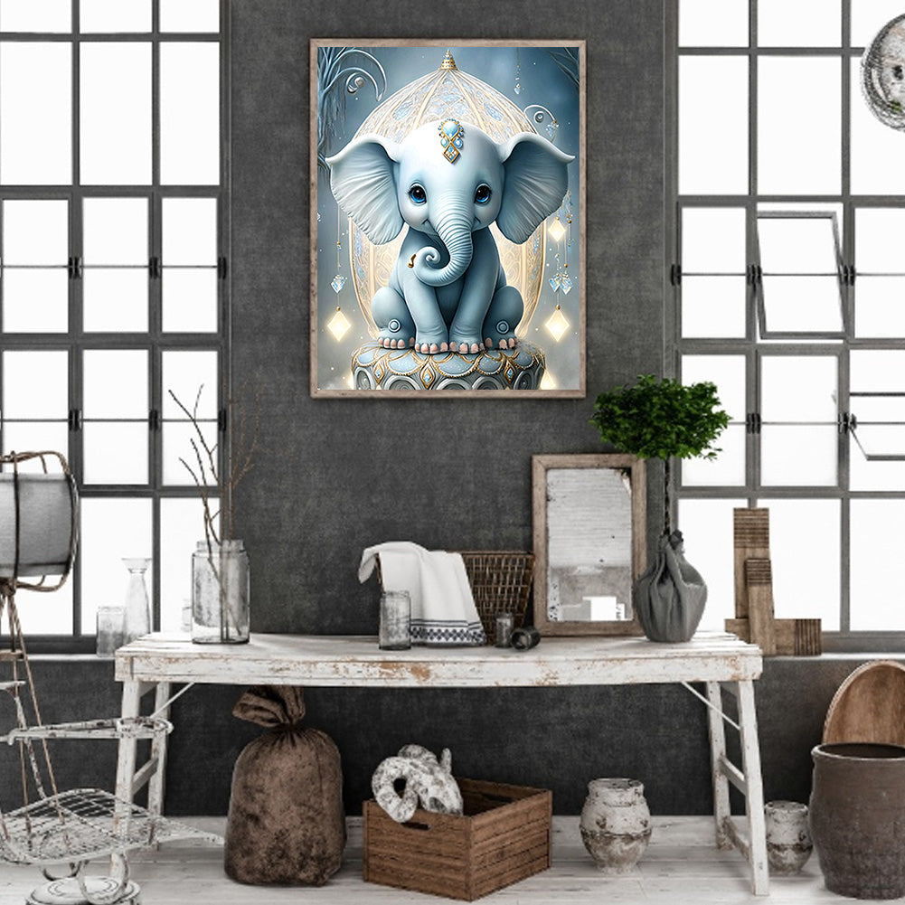 Elephant - Full Round Drill Diamond Painting 30*40CM