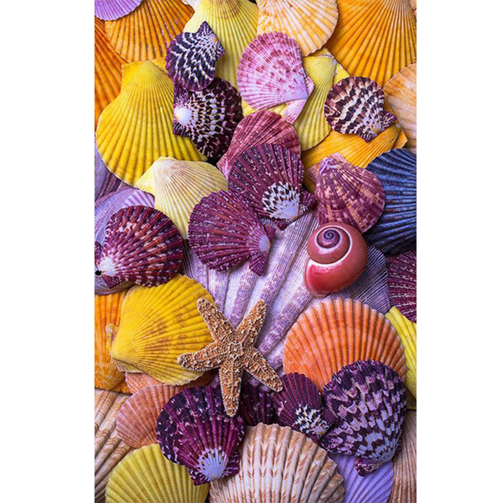 Beach Sea Shells - Full Round Drill Diamond Painting 30*45CM