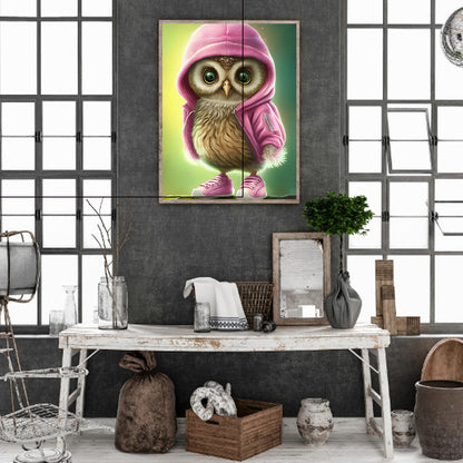 Little Owl - Full Round Drill Diamond Painting 30*40CM