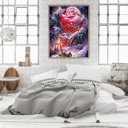 Red Rose Fantasy - Full Round Drill Diamond Painting 30*40CM