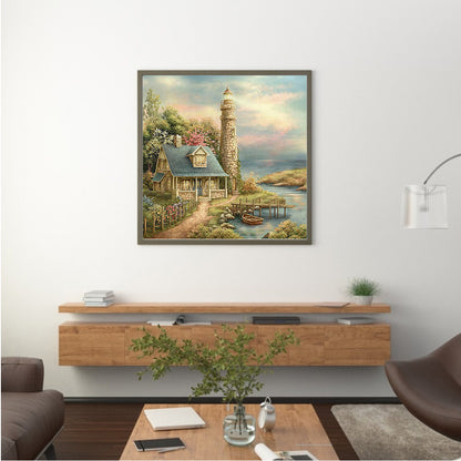 Seaside Lighthouse - Full Square Drill Diamond Painting 30*30CM