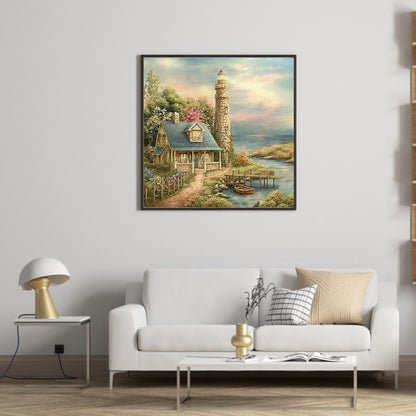 Seaside Lighthouse - Full Square Drill Diamond Painting 30*30CM