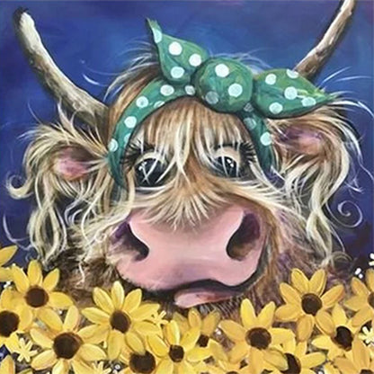 Little Flower Yak - Full Square Drill Diamond Painting 35*35CM