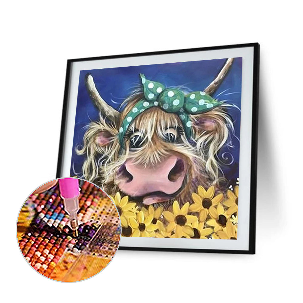 Little Flower Yak - Full Square Drill Diamond Painting 35*35CM