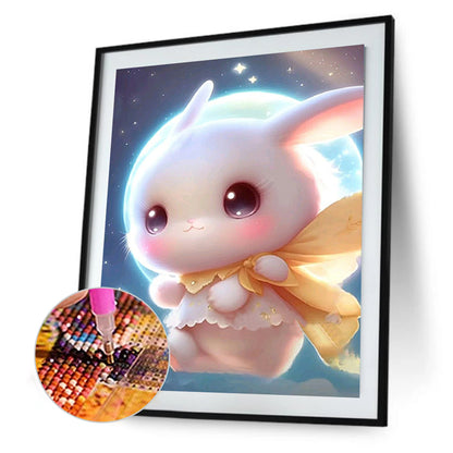Moonlight Rabbit - Full Round Drill Diamond Painting 30*40CM