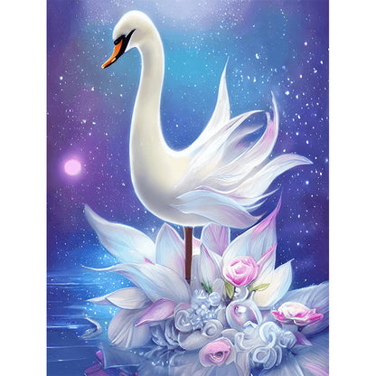 White Swan - Full Round Drill Diamond Painting 30*40CM