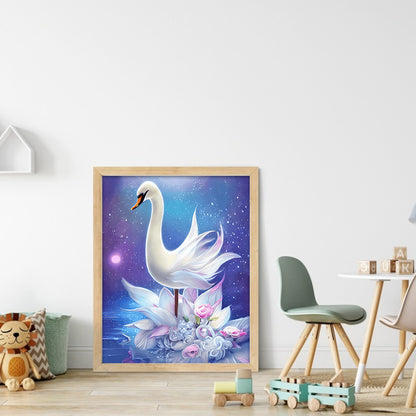 White Swan - Full Round Drill Diamond Painting 30*40CM