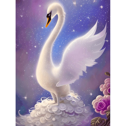 White Swan - Full Round Drill Diamond Painting 30*40CM