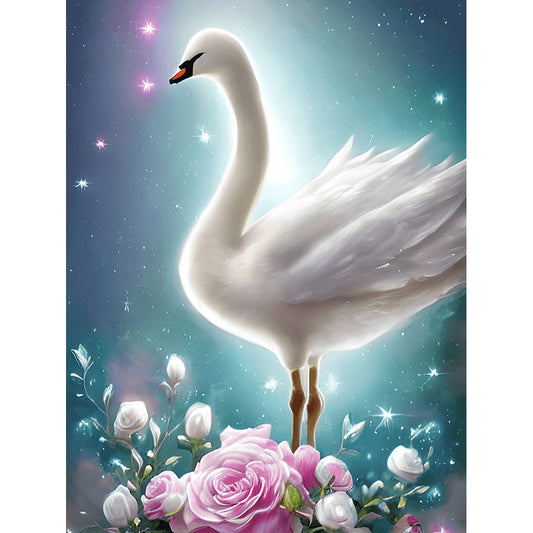 White Swan - Full Round Drill Diamond Painting 30*40CM