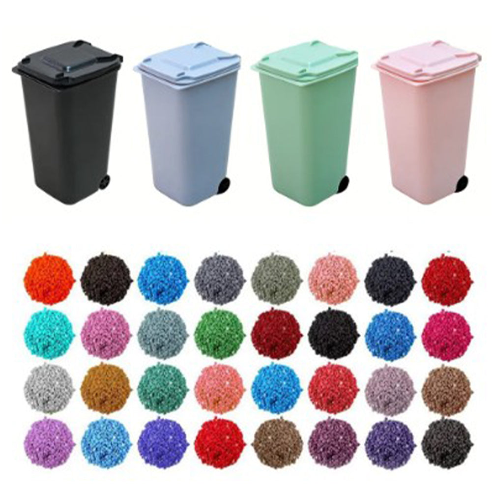 Mini Clean Trash Desk 650ml Cleaning Barrel Plastic Wastebasket for Coffee Table