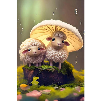 Animals Under Umbrellas - Full Round Drill Diamond Painting 30*45CM