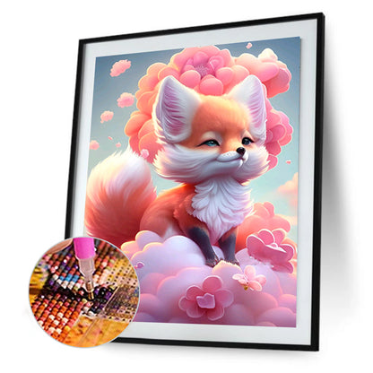 Fantasy Pink Fox - Full Round Drill Diamond Painting 30*40CM